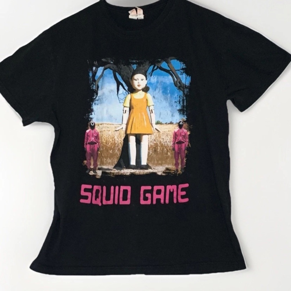 Squid Game Red Light Green Light‎ Doll logo graphic shirt Adult Men XL Young Hee